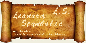 Leonora Stambolić vizit kartica